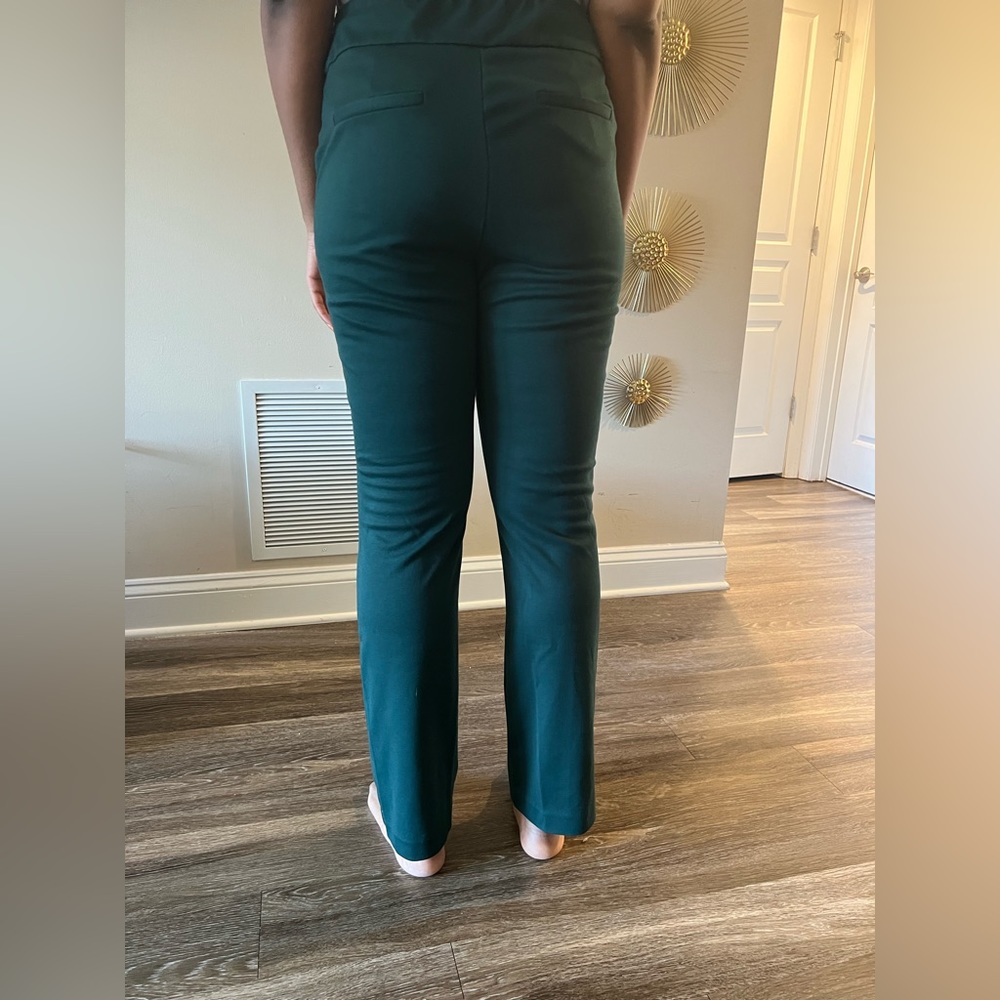 Tall Pull-On Straight-Leg Ponte Pant- Superflex. Velvet Green. Big_&_Tall